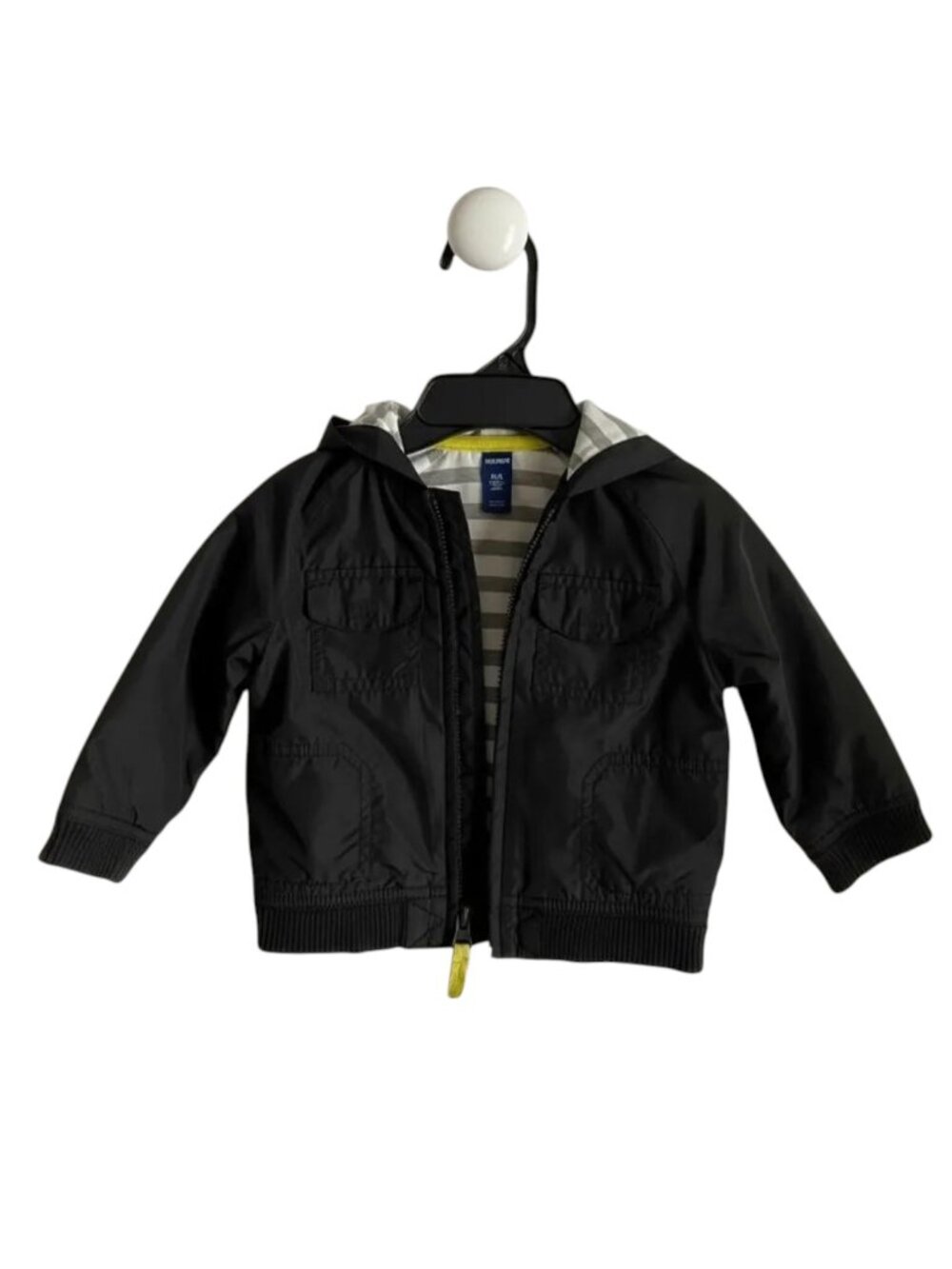 Old Navy Black Hooded Jacket 12-18 Months